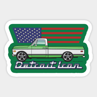 White & Green Truck Sticker